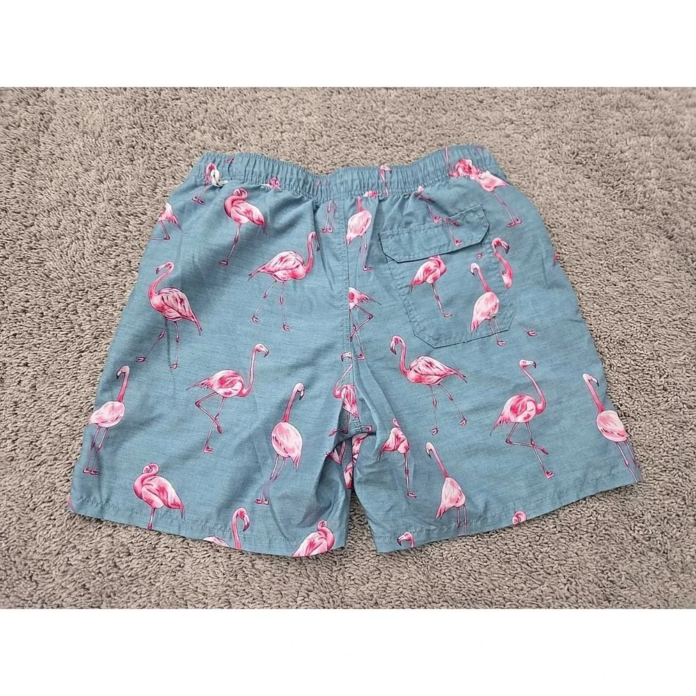 Goodfellow & Co Swim Shorts Mens M Blue‎ Pink Flamingo Inseam:7
